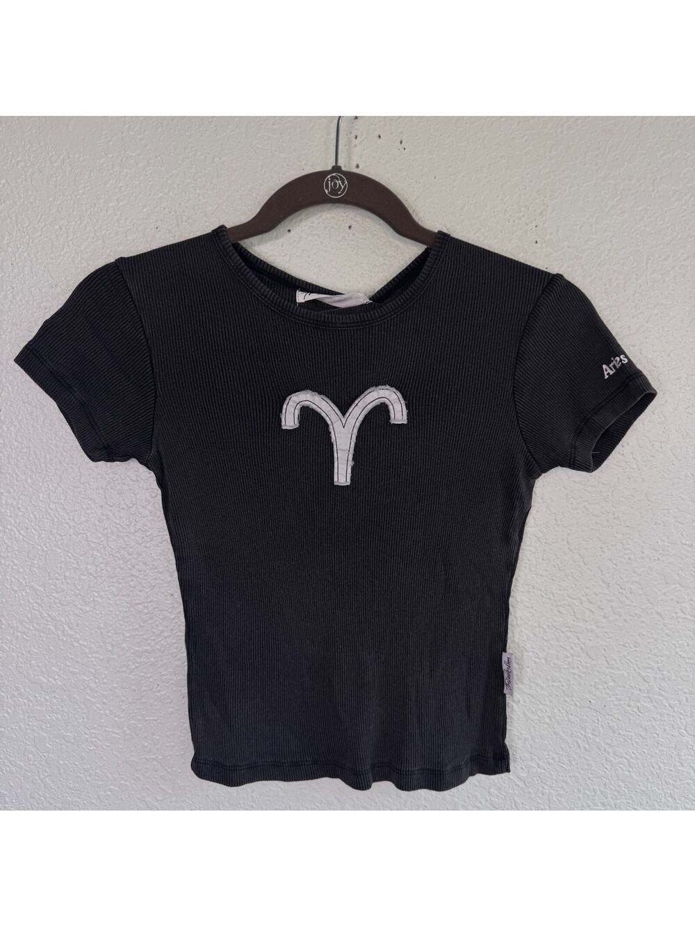 Free People Aries Top Womens XS Horoscope Crop Baby Tee The Laundry Room NEW